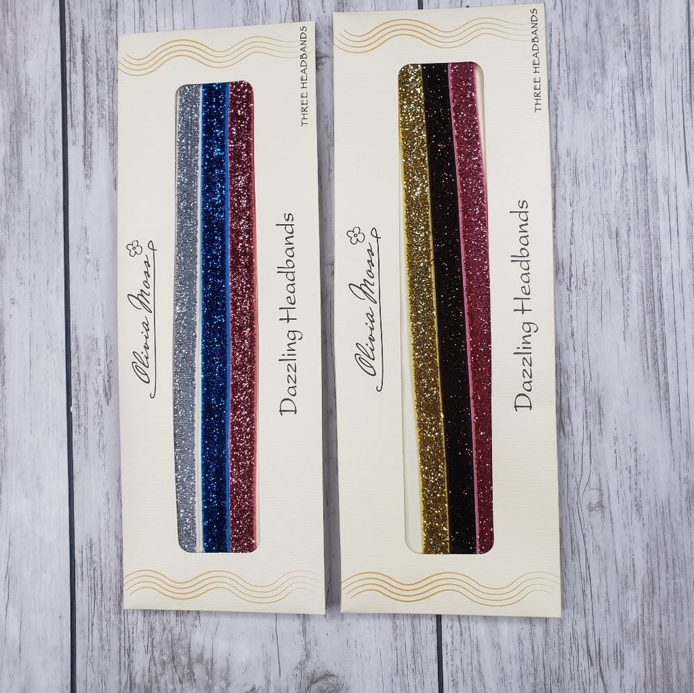 Girls hair accessories headbands stretchy glitter